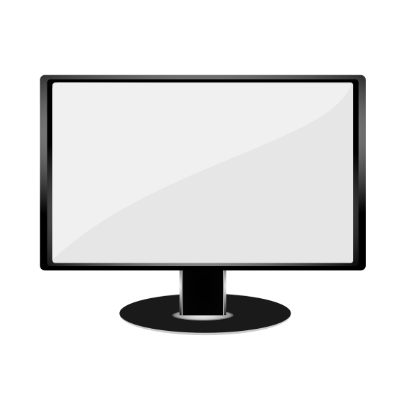 SVG Gray LCD monitor vector illustration