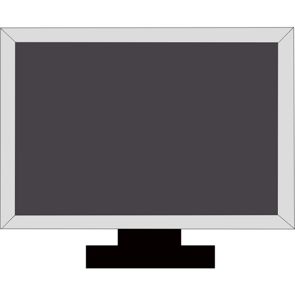 SVG Gray LCD screen vector clip art