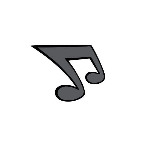 SVG Gray musical note