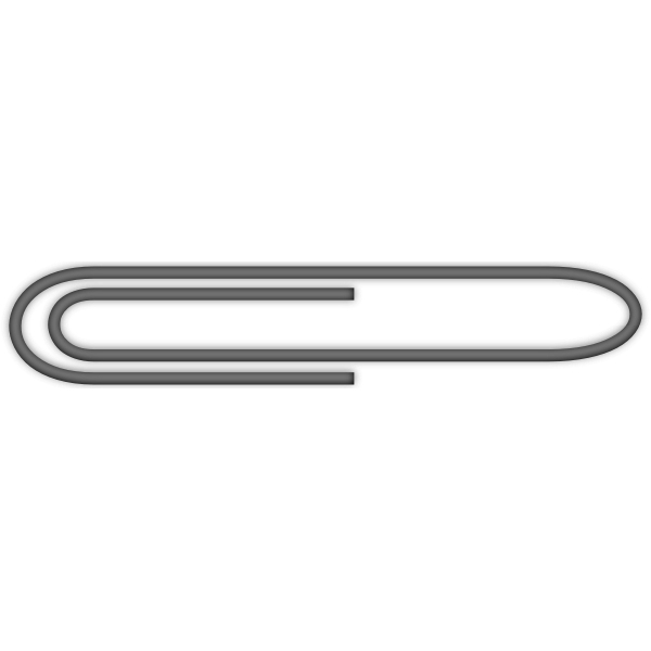 SVG Gray paperclip vector image