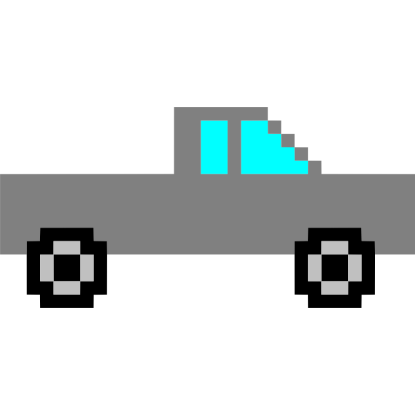 SVG Gray pixel truck