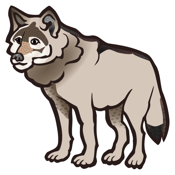 SVG Gray wolf