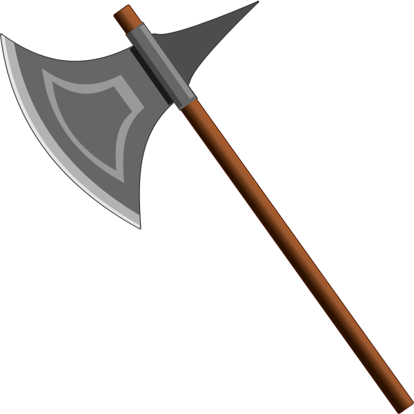 SVG Grayscale axe vector image