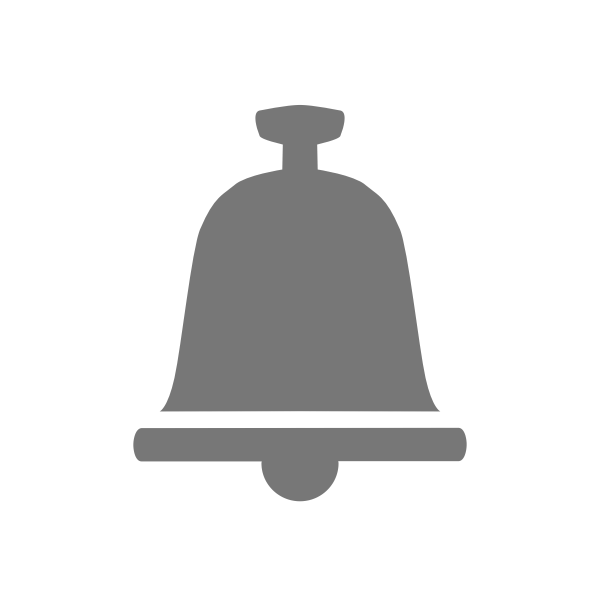 SVG Grayscale bell icon vector image