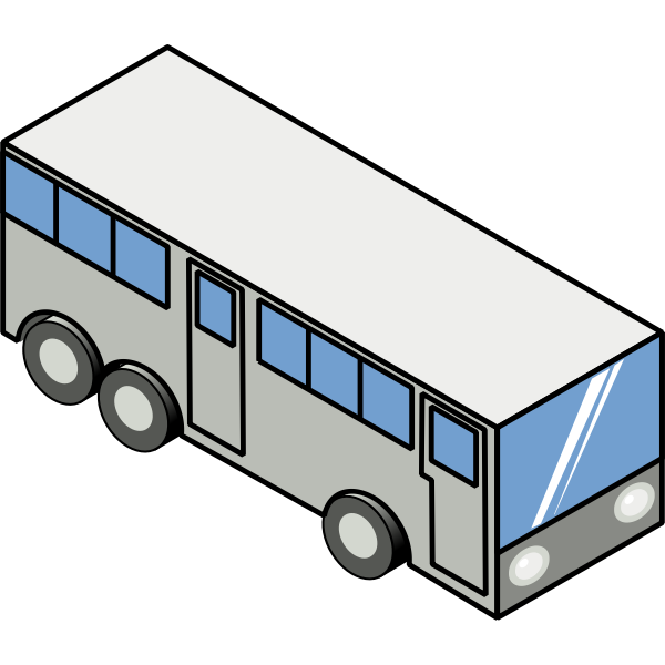 SVG Grayscale bus vector illustration