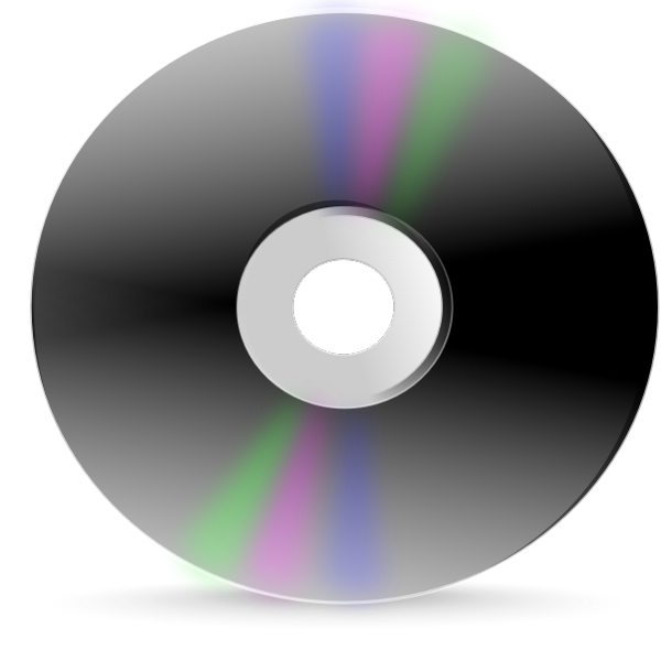 SVG Grayscale CD label vector image