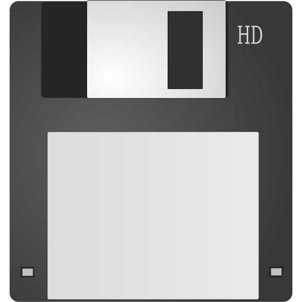 SVG Grayscale computer diskette vector clip art