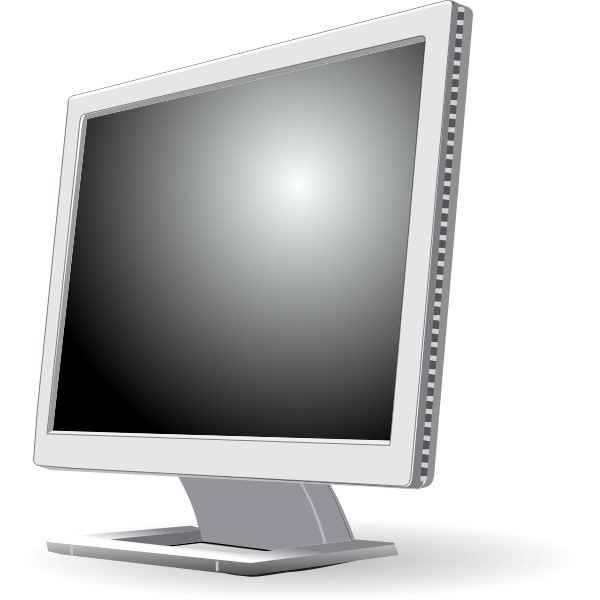 SVG Grayscale computer flat display vector image