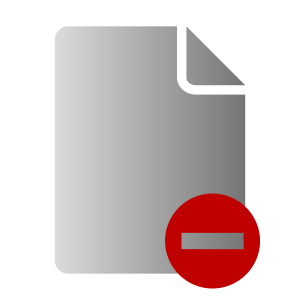SVG Grayscale delete file icon vector clip art