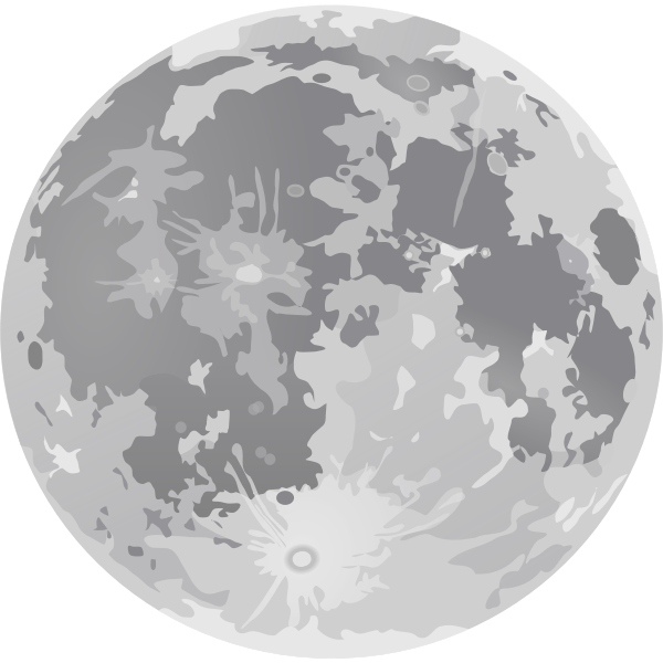 SVG Grayscale full Moon drawing
