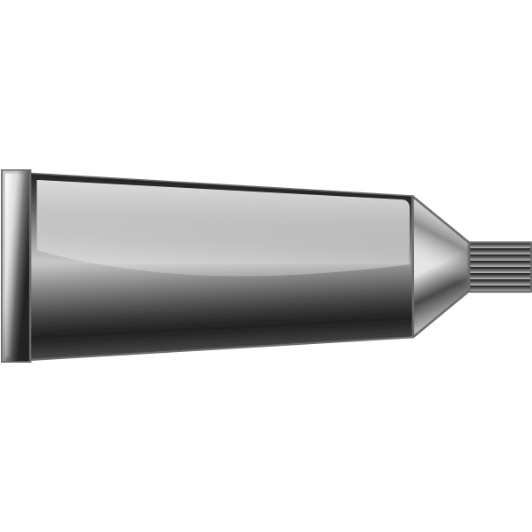 SVG Grayscale paint tube vector image