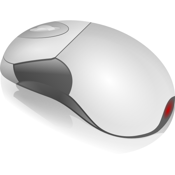 SVG Grayscale PC mouse vector illustration