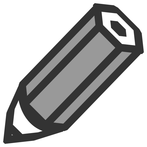 SVG Grayscale pencil icon vector illustration