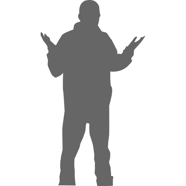 SVG Grayscale silhouette of dancer vector graphics