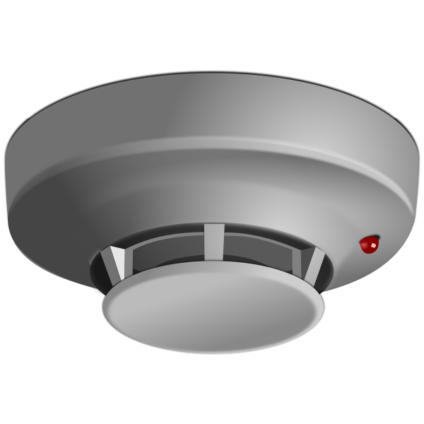 SVG Grayscale smoke detector vector drawing