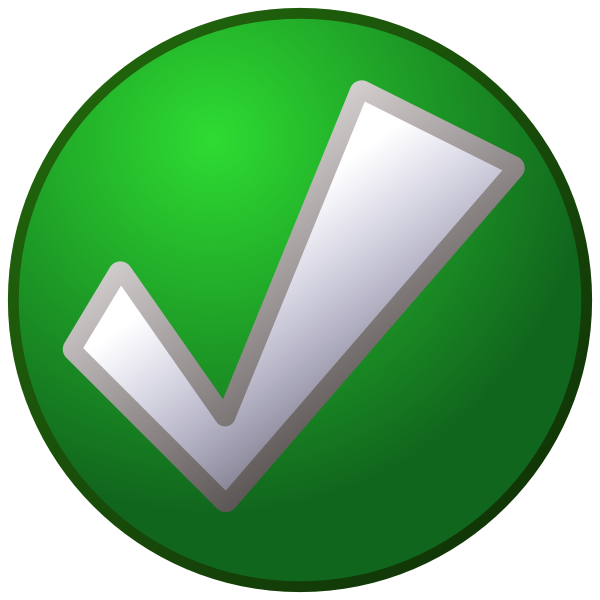 SVG Grayscale tick OK vector icon