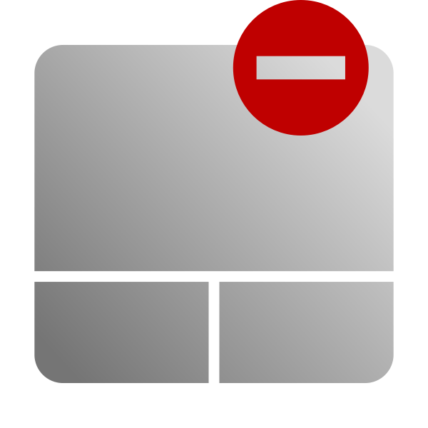 SVG Grayscale touchpad disable icon vector clip art