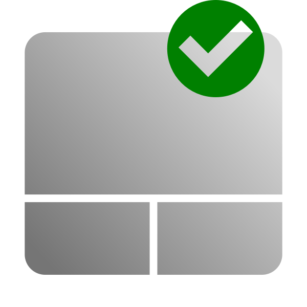 SVG Grayscale touchpad enable icon vector clip art
