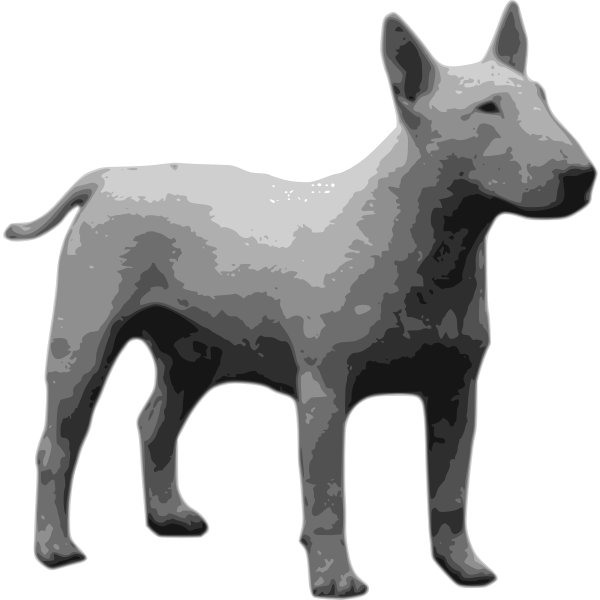SVG Grayscale vector image bull terrier