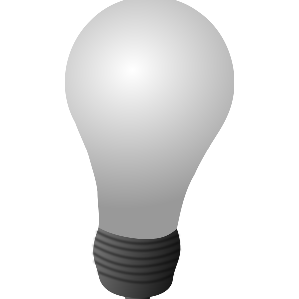 SVG Grayscale vector image of a lightbulb