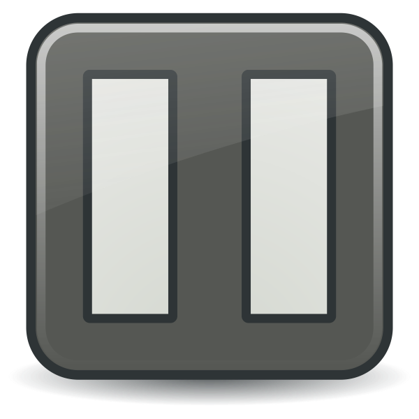 SVG Grayscale vector image of color button - PAUSE