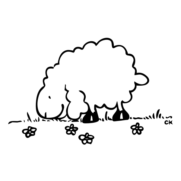 SVG Grazing sheep