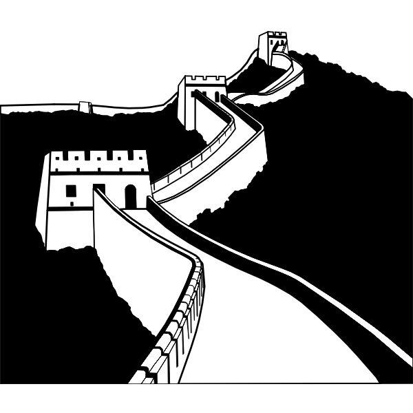 SVG Great wall of China vector image