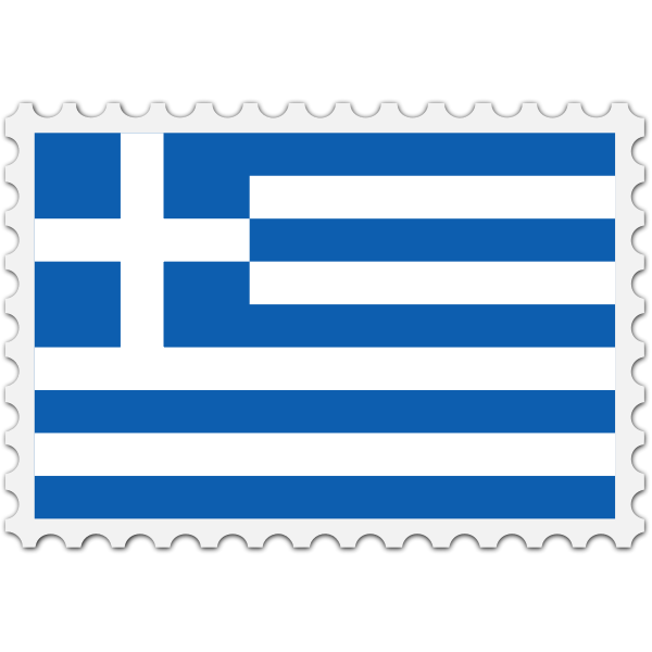 SVG Greece flag stamp