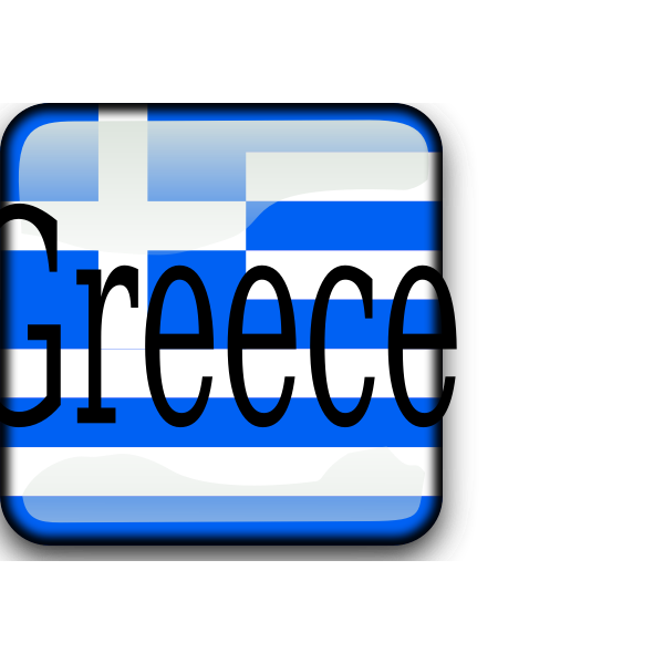 SVG Greece flag with writing vector illustration