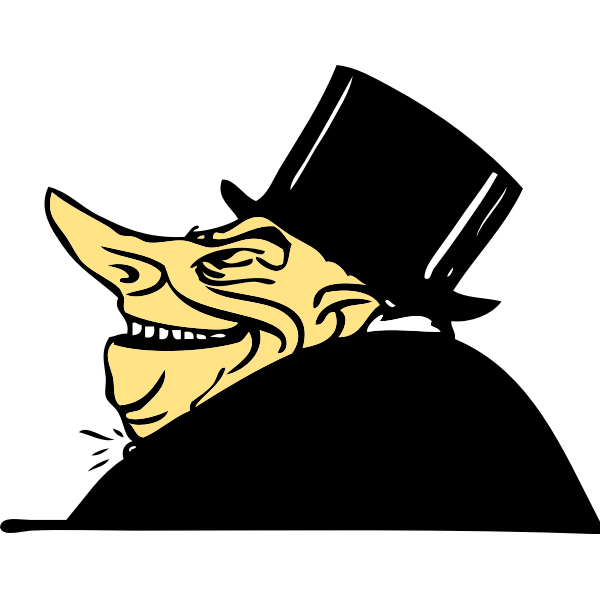 SVG Greedy man vector image