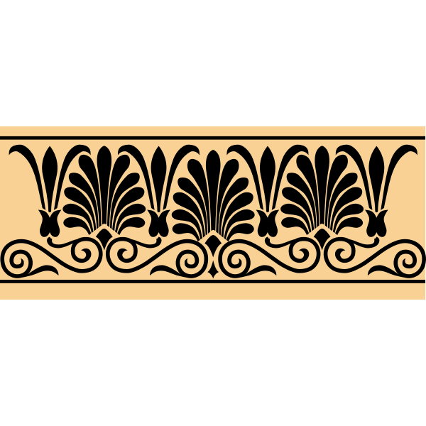 SVG Greek antique banner decoration vector image