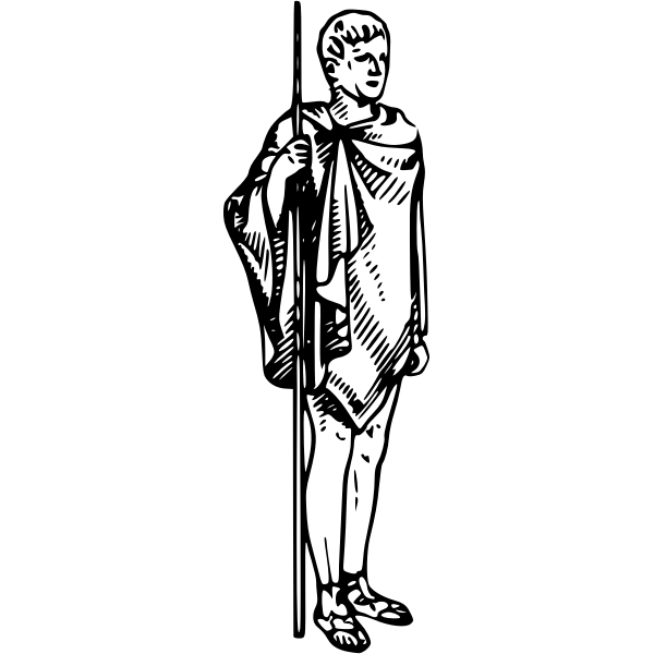 SVG Greek chlamys vector image