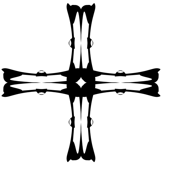 SVG Greek cross vector drawing