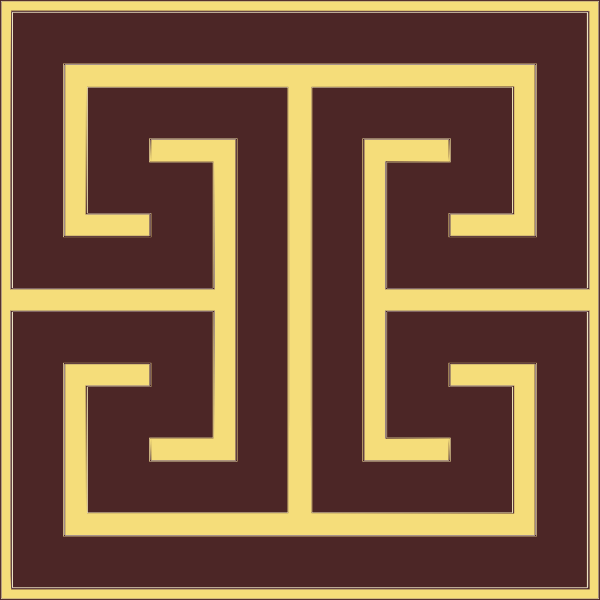 SVG Greek decoration in brown color