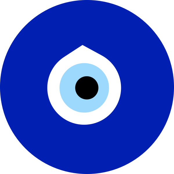 SVG Greek eye in blue color