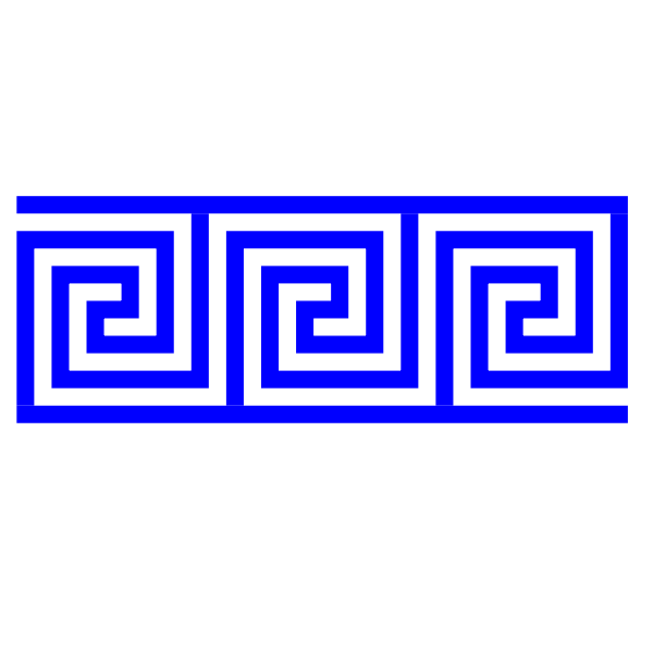 SVG Greek key art vector image