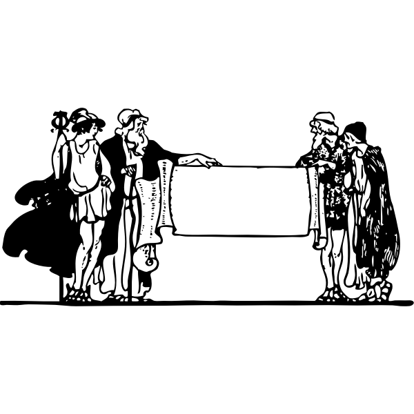 SVG Greeks around banner vector image