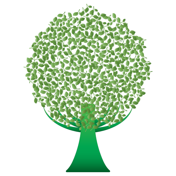 SVG Green abstract tree
