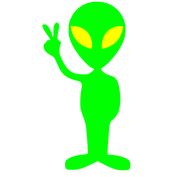 SVG Green alien vector image
