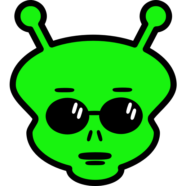 SVG Green alien039s face