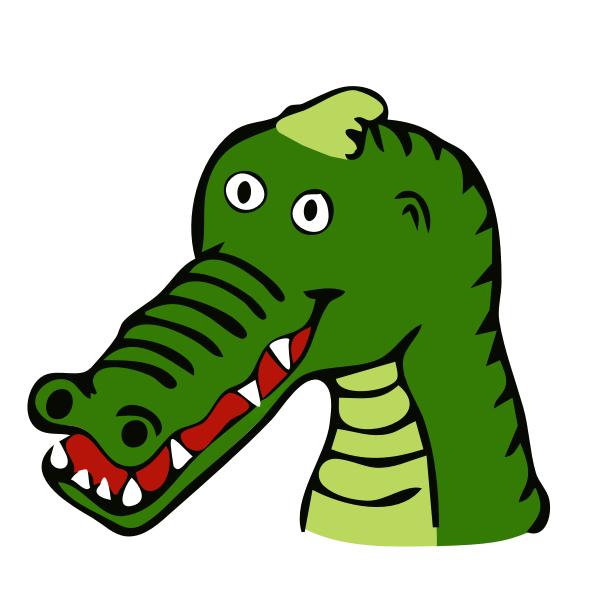 SVG Green alligator