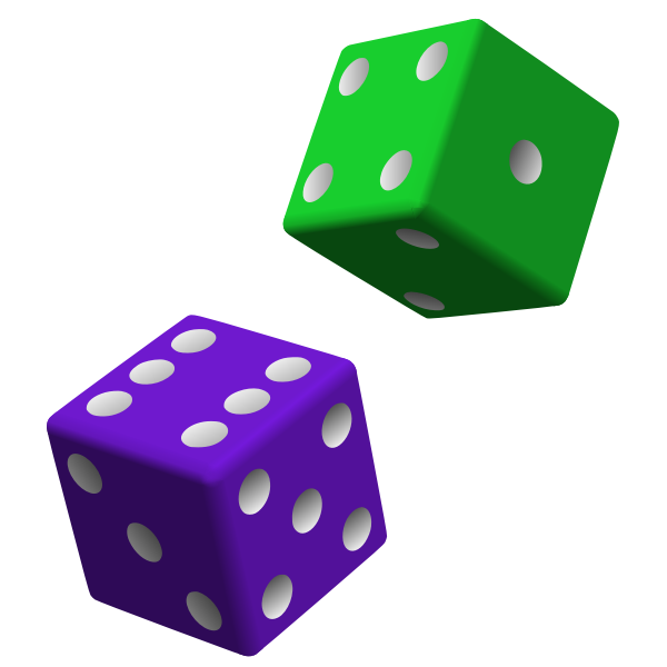 SVG Green and purple dice