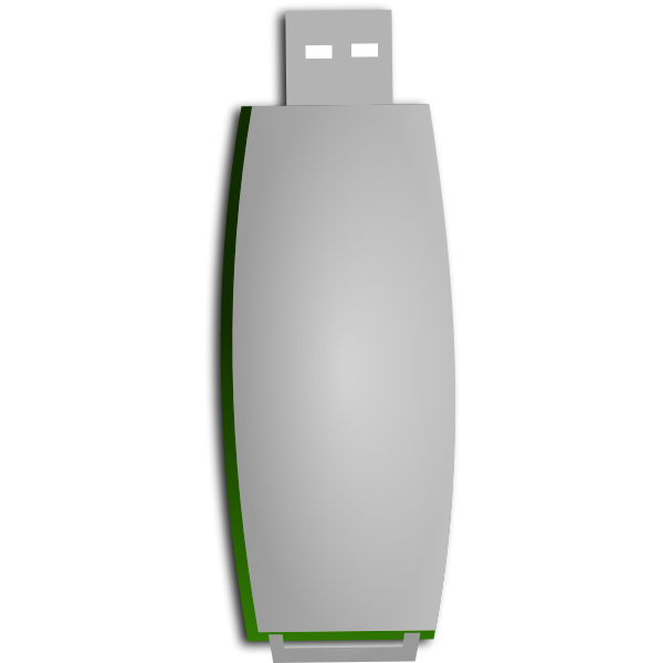 SVG Green and white USB stick vector illustrtaion