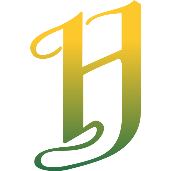 SVG Green and yellow letter H