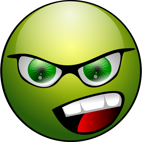 SVG Green angry avatar vector image