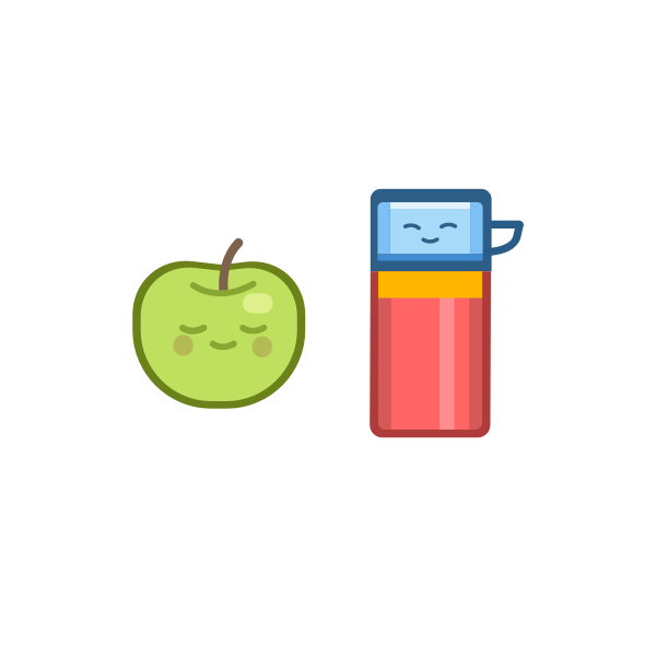SVG Green apple and mug