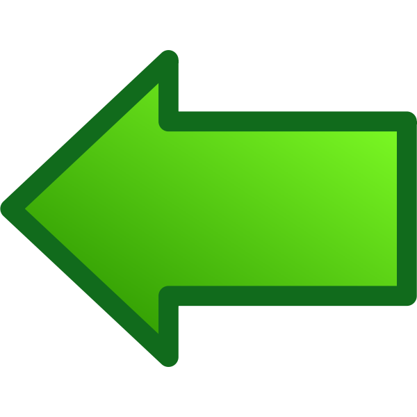 SVG Green arrow pointing left vector image