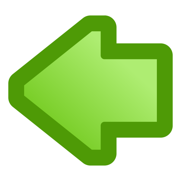 SVG Green arrow pointing left vector image