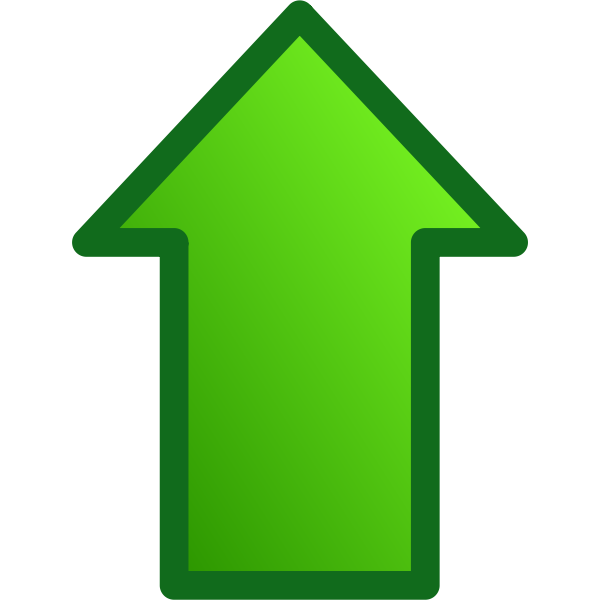 SVG Green arrow pointing up vector image