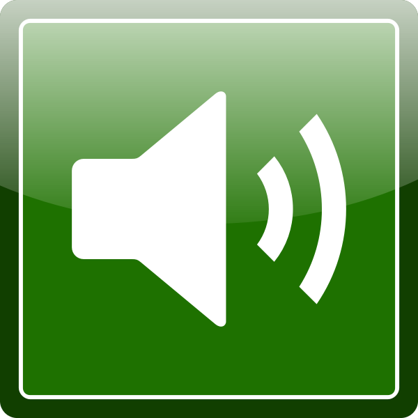 SVG Green audio icon vector image